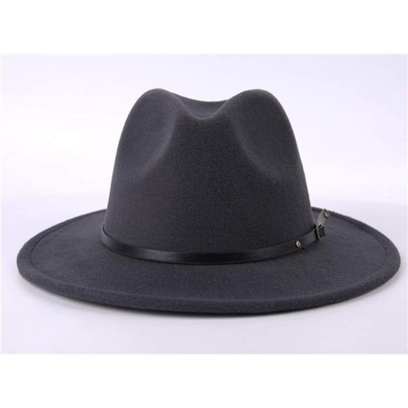 Lanzom Womens Classic Wide Brim Floppy Panama Hat Belt 